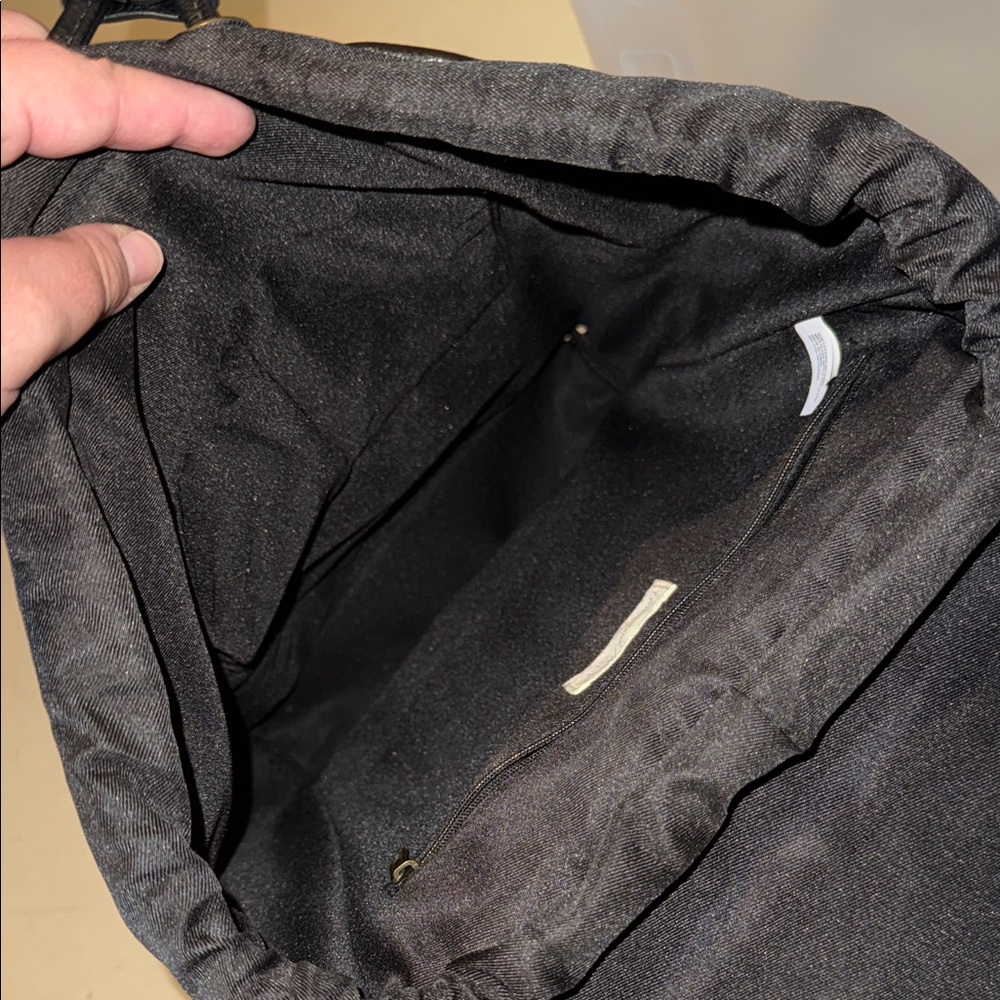 Black Leather Backpack - Picture 3 of 4